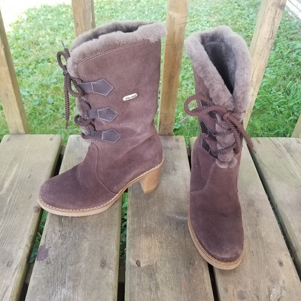 Pajar Sasha Heeled Ghillie Lace Up Tall‎ Boots
